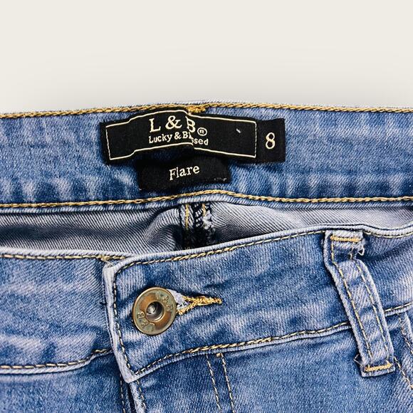 Lucky & Blessed light wash Flare Jeans size 8 - Picture 5 of 9